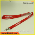 Silkscreen Printing Red Polyester Lanyard Customized